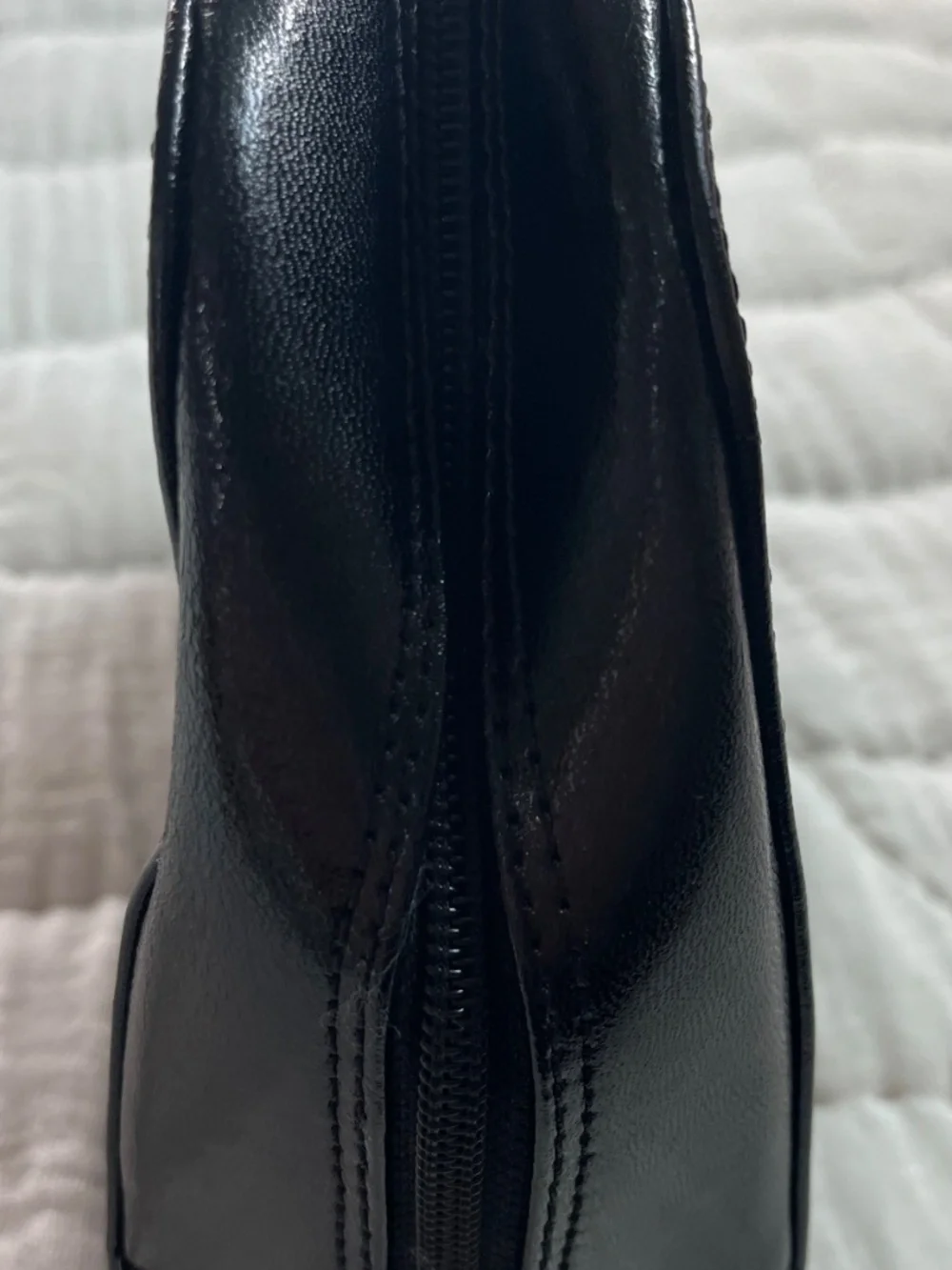 Lancel Vintage Black Leather Satchel Handbag